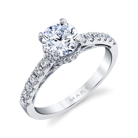 Ladies Round Engagement Ring 27492