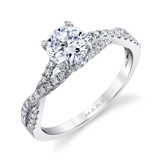 Ladies Round Engagement Ring 27495