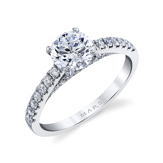 Ladies Round Engagement Ring 27497