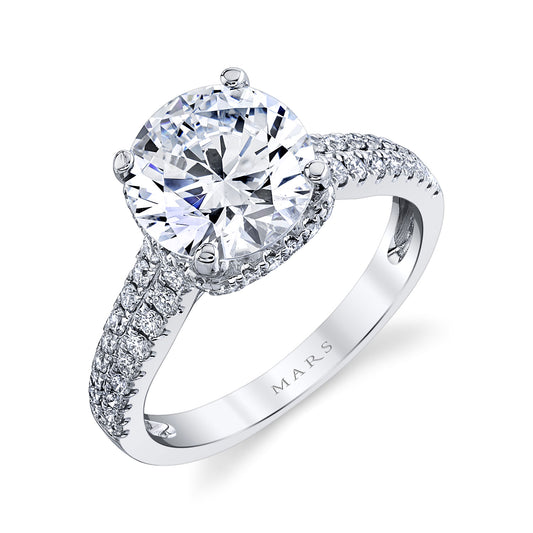 Ladies Round Engagement Ring 27508