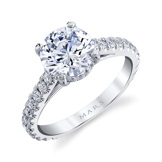 Ladies Round Engagement Ring 27516