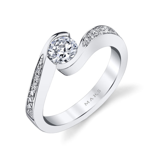 Ladies Round Engagement Ring 28173