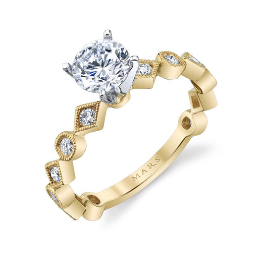 Ladies Round Engagement Ring 27217
