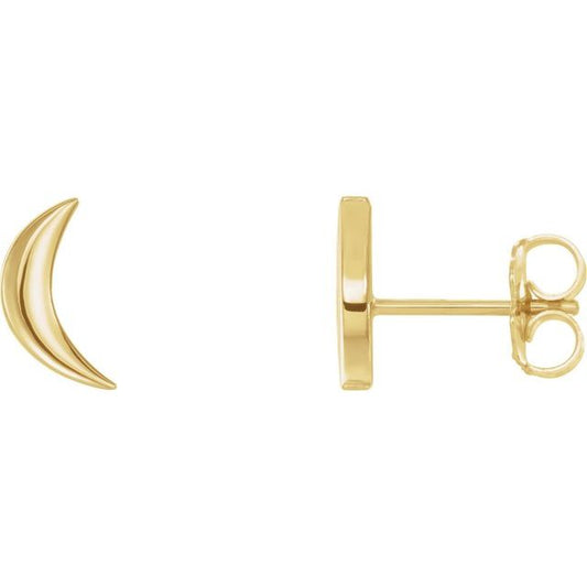 14K Yellow Crescent Moon Earrings 86846601P