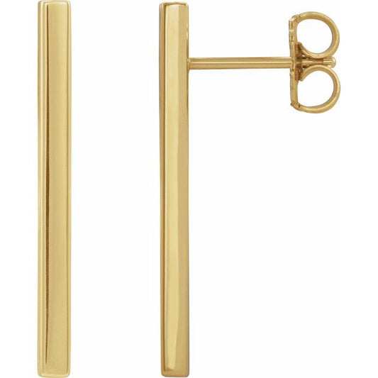 14K Yellow Bar Earrings 86972107P