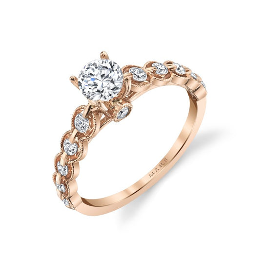 Ladies Round Engagement Ring 27090