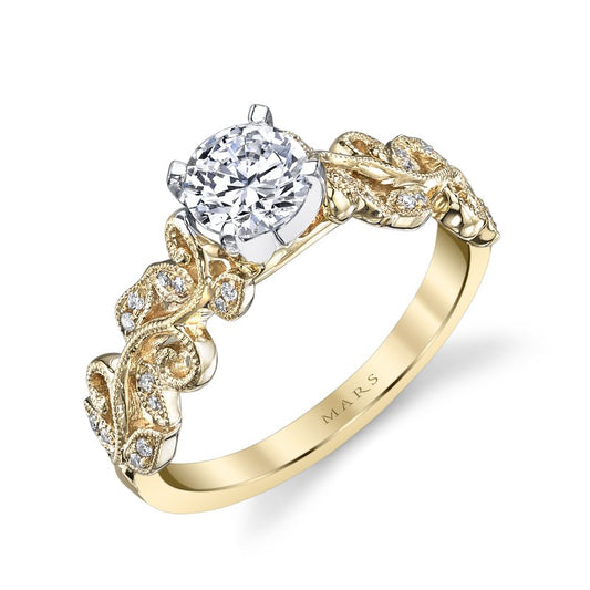 Ladies Round Engagement Ring 26504
