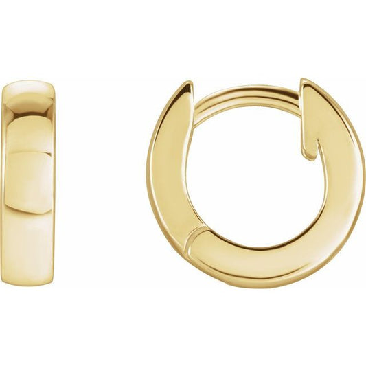14K Yellow Hinged 9.5 mm Hoop Earrings 871336001P
