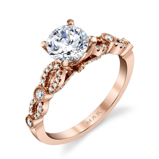 Ladies Round Engagement Ring 27179