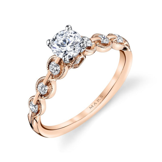 Ladies Round Engagement Ring 25807