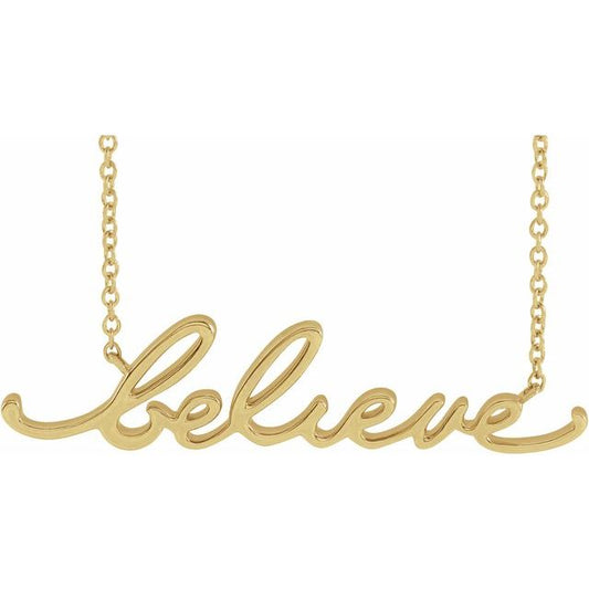 14K Yellow Believe 18" Necklace 87500119P