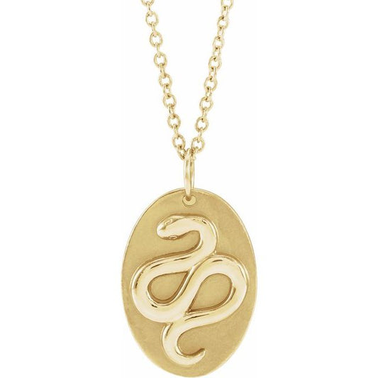 14K Yellow Snake 16-18" Necklace 87642106P