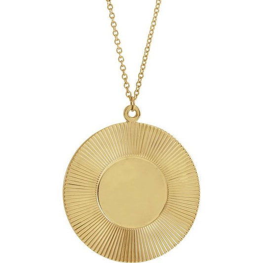 14K Yellow Sunburst 20" Necklace