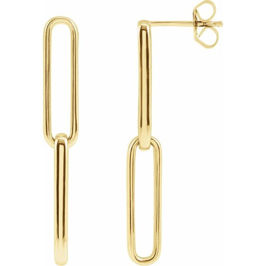 14K Yellow Paperclip-Style Earrings 688762100P