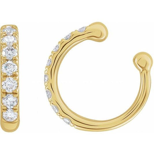 14K Yellow 1/6 CTW Natural Diamond Ear Cuff 688811600P