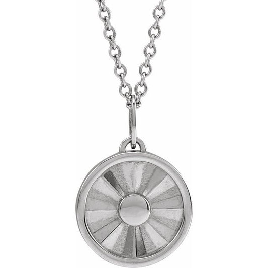 14K White Sun 16-18" Necklace