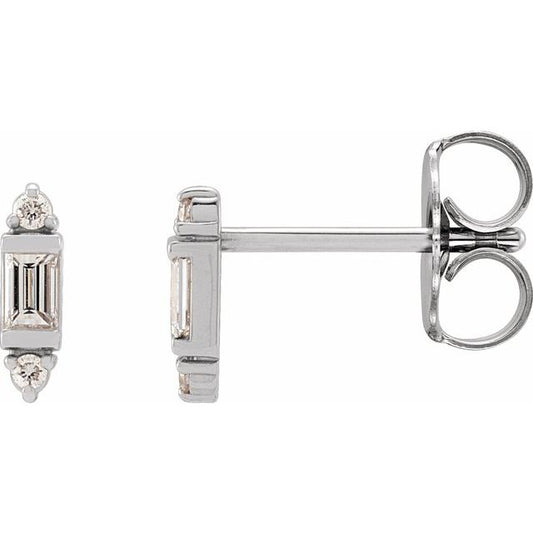 Sterling Silver 1/10 CTW Natural Diamond Earrings 88081102P