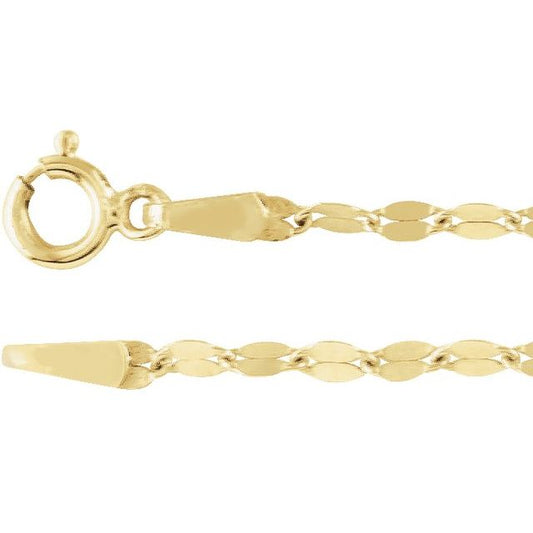 14K Yellow 1.9 mm Keyhole 18" Chain CH1210112P