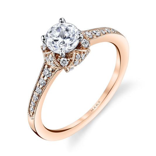 Ladies Round Engagement Ring 25802