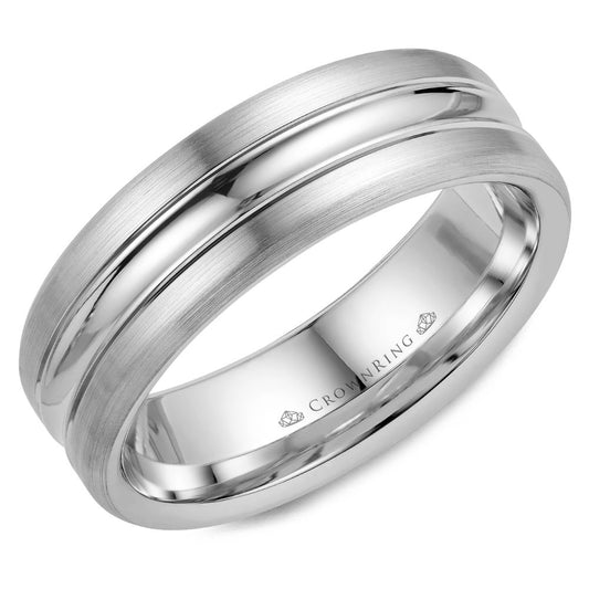 Carved Modern Wedding Band WB-023C