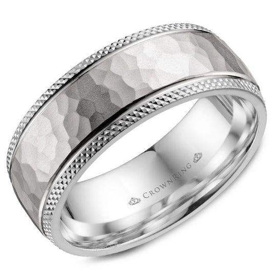 Carved Milgrain Wedding Band WB-035C