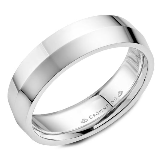 Carved Plain Wedding Band WB-062C