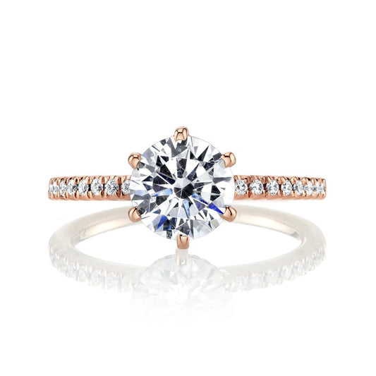 Ladies Round Engagement Ring 27155