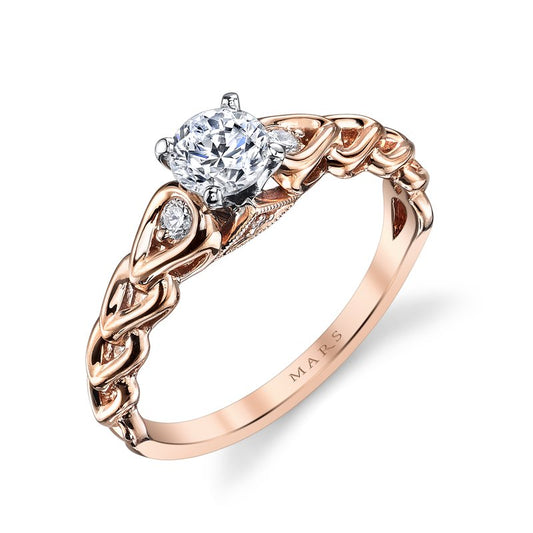 Ladies Round Engagement Ring 25803