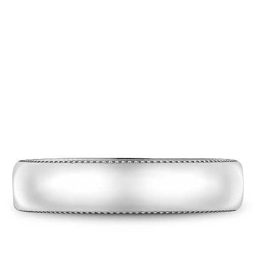 Bleu Royale Milgrain Wedding Band RYL-079