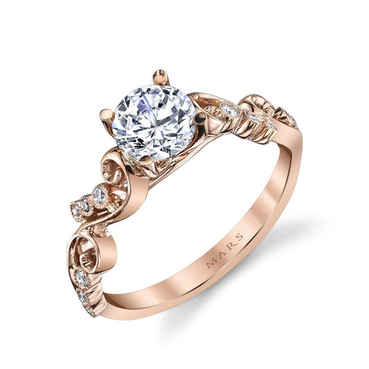 Ladies Round Engagement Ring 26506