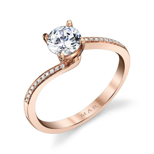 Ladies Round Engagement Ring 27129