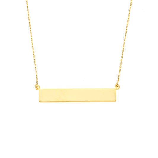 Engravable Bar Adjustable Necklace