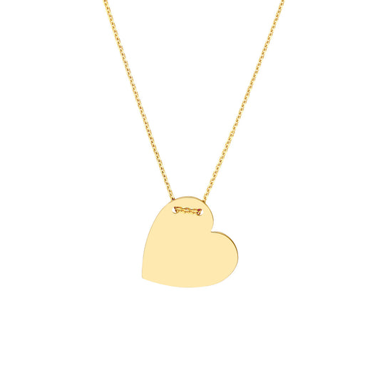 Engravable Heart Plate Adj. Necklace