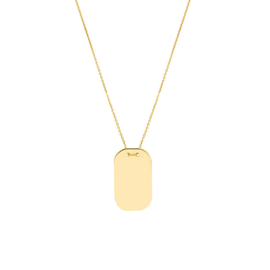 Engravable Dog Tag Adj. Necklace