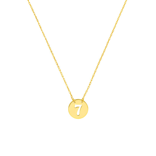 So You Cutout No.7 Mini Disc Necklace