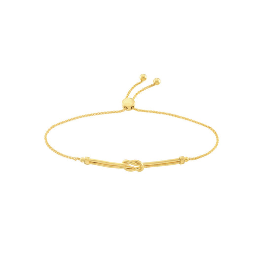Polished Love Knot Bolo Bracelet