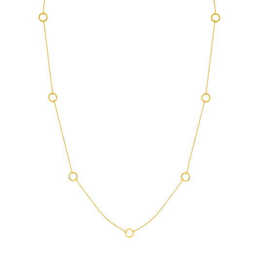Open Disc Stations Adjustable Necklace