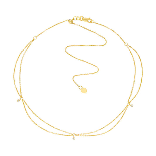 Diamond Chain Drape Adjustable Choker