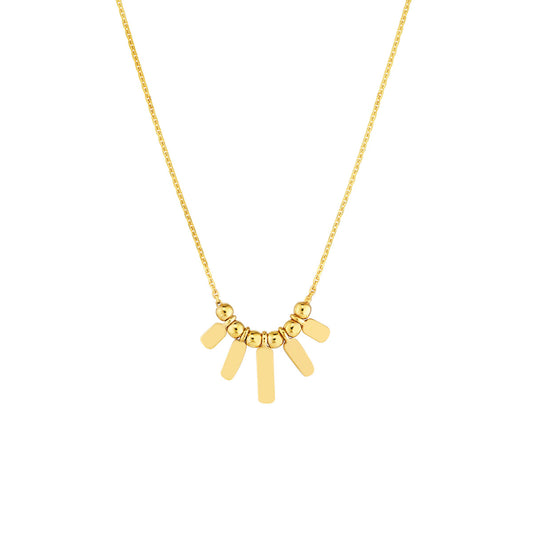 Mini Bar Drop and Bead Station Necklace