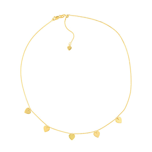Heart Dangles Adjustable Choker