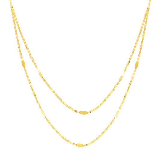 Valentino and Marquise Layered Duet Necklace