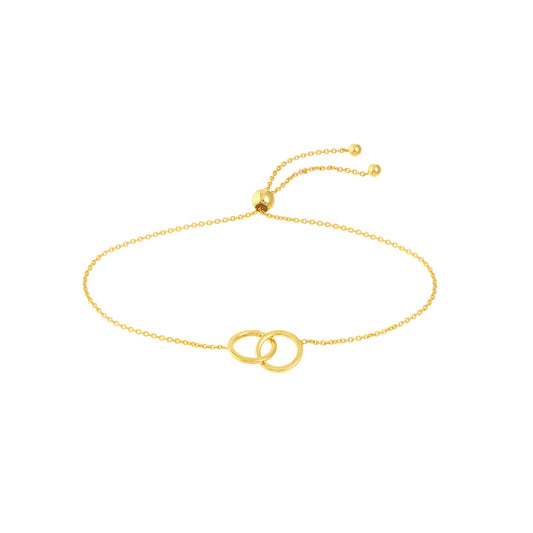 Mini Interlocking Circles Bolo Bracelet
