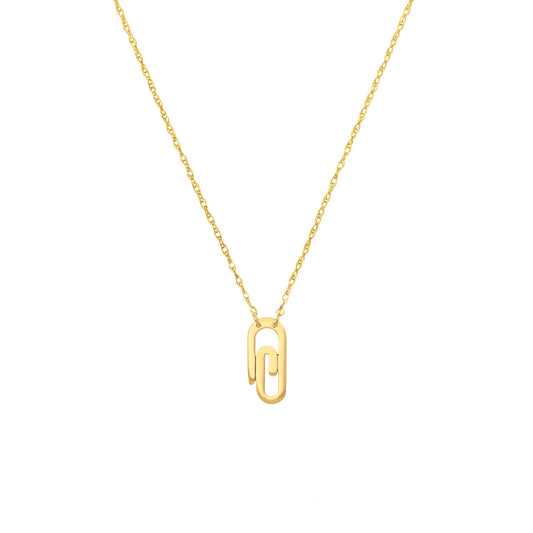 So You Mini Paper Clip Necklace