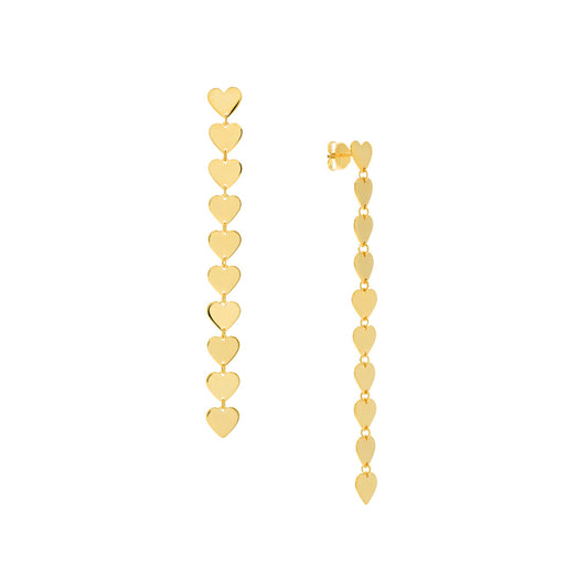 Heart-Link Chain Earrings