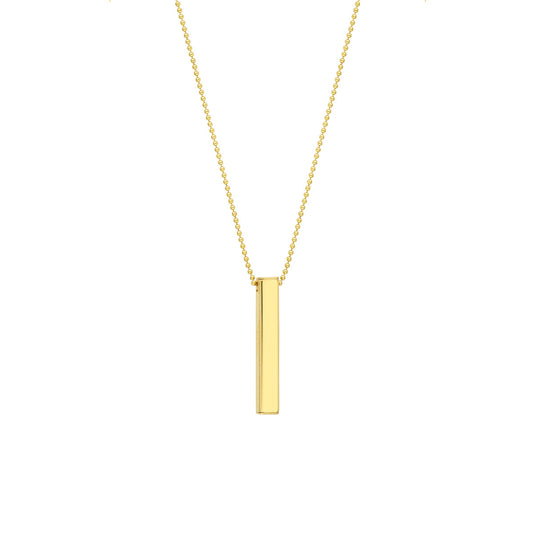 Men's Engravable 3D Bar Necklace