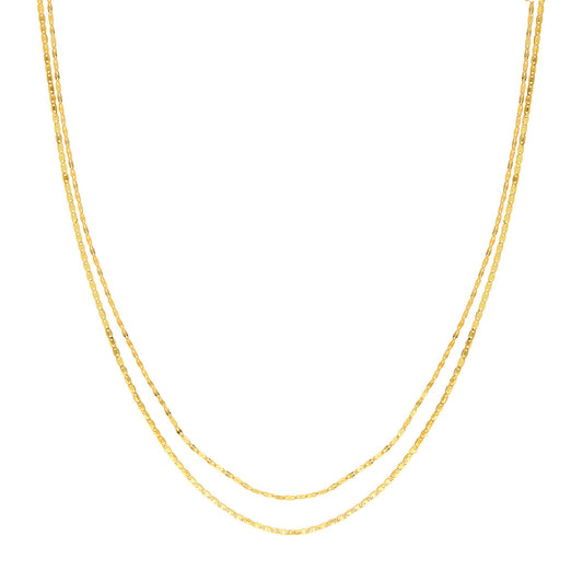 Valentino and Hammered Forzentina Layered Chain