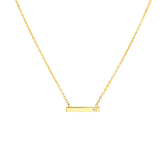 Horizontal Staple Diamond Necklace