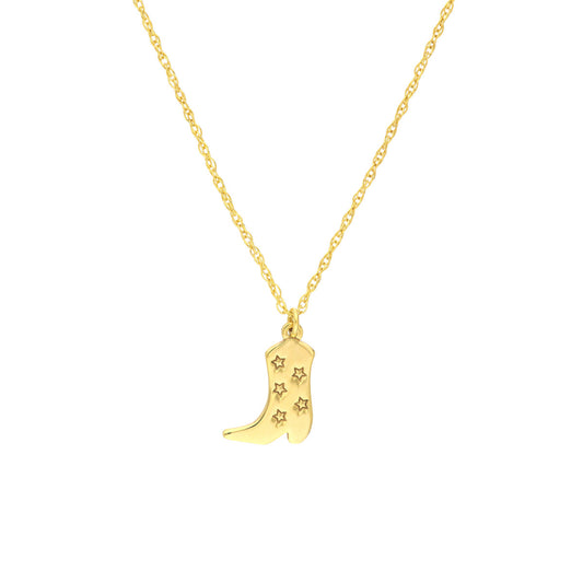 So You Five Stars Cowboy Boot Necklace