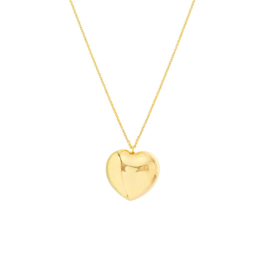 Large Puff Heart Necklace