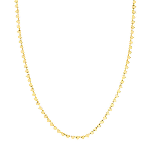 Side by Side Heart Station Necklace
